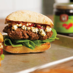 Bison Burger with Cherry Aioli