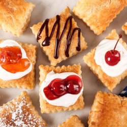 Cherry Puff Pastry Squares