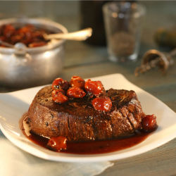 Filet Mignon with Cherry Steak Sauce