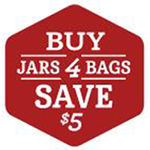 buy 4 save 5 dollars icon