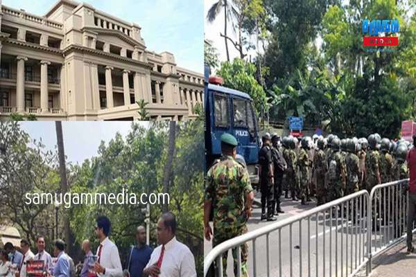 நிதியமைச்சிற்கு முன் ஒன்றுதிரண்ட போராட்டக்காரர்கள்..! - கொழும்பில் தொடரும் பதற்றம் 