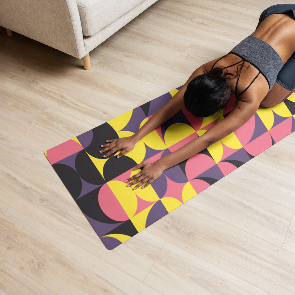 Colorful cute donuts seamless pattern Yoga Mat by Julien - Pixels