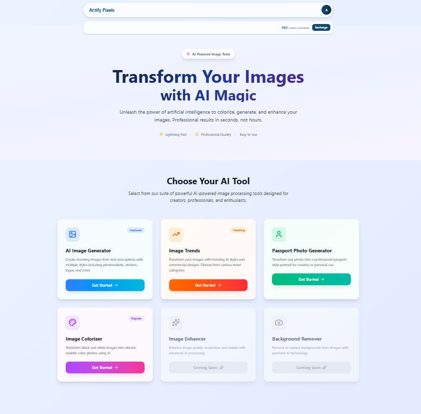 AI Apps for Artify Pixels project