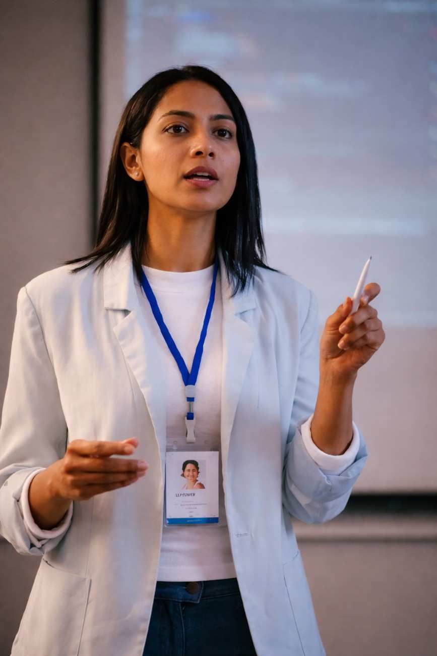IITDM Vizag faculty member giving lecture.