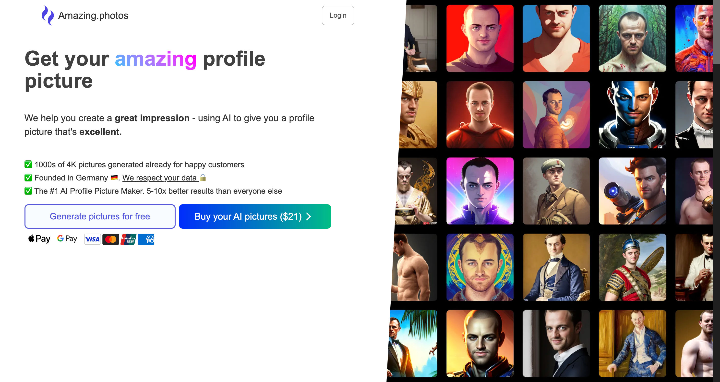 🎨 Amazing.photos | Create realistic AI profile pictures, AI avatars, and magic avatars Thumbnail