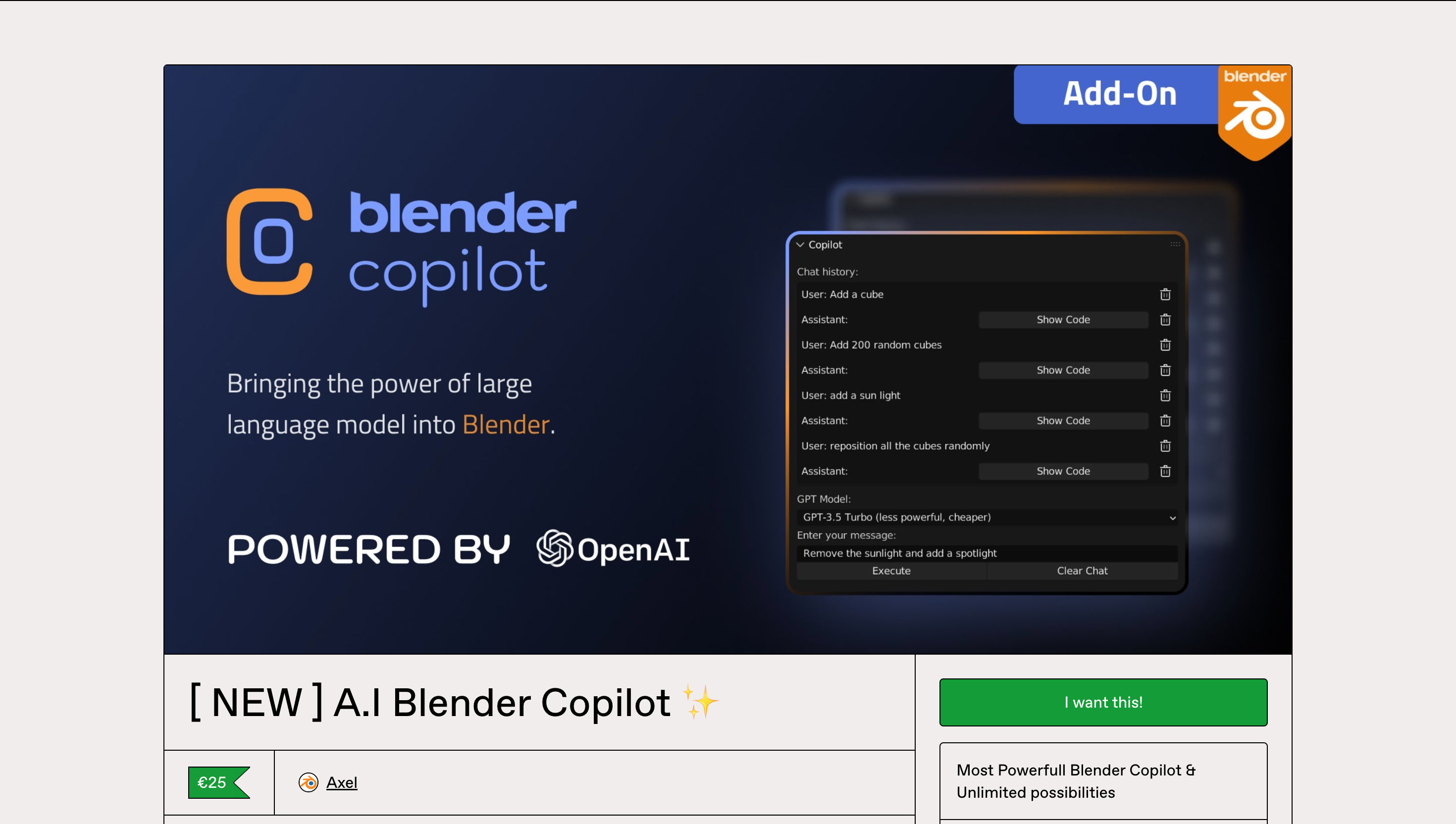[ NEW ] A.I Blender Copilot ✨ Thumbnail