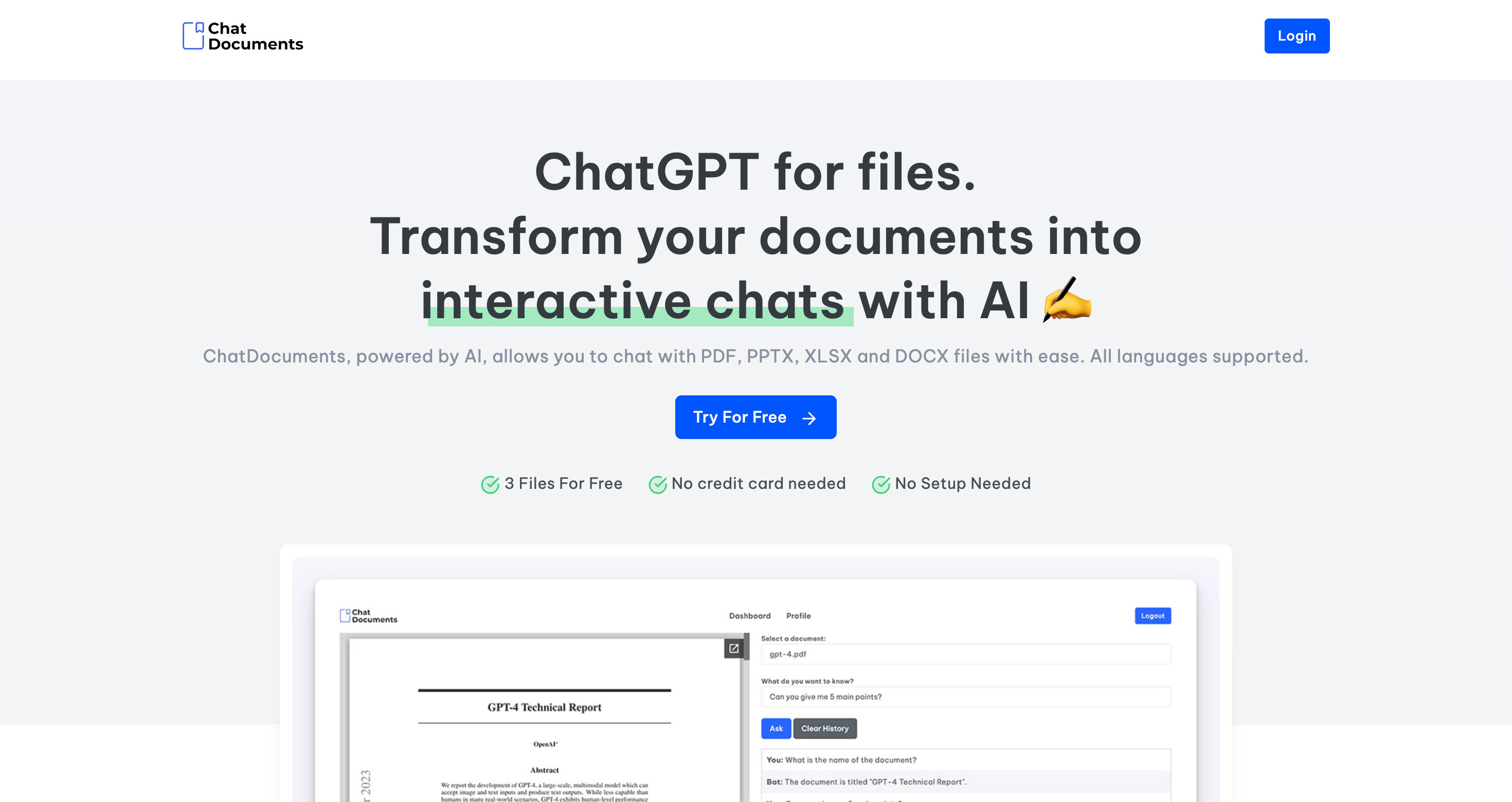 ChatDocuments AI