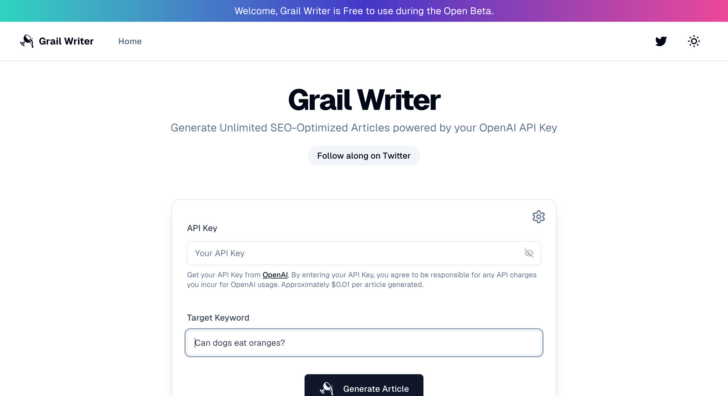 Grail Writer