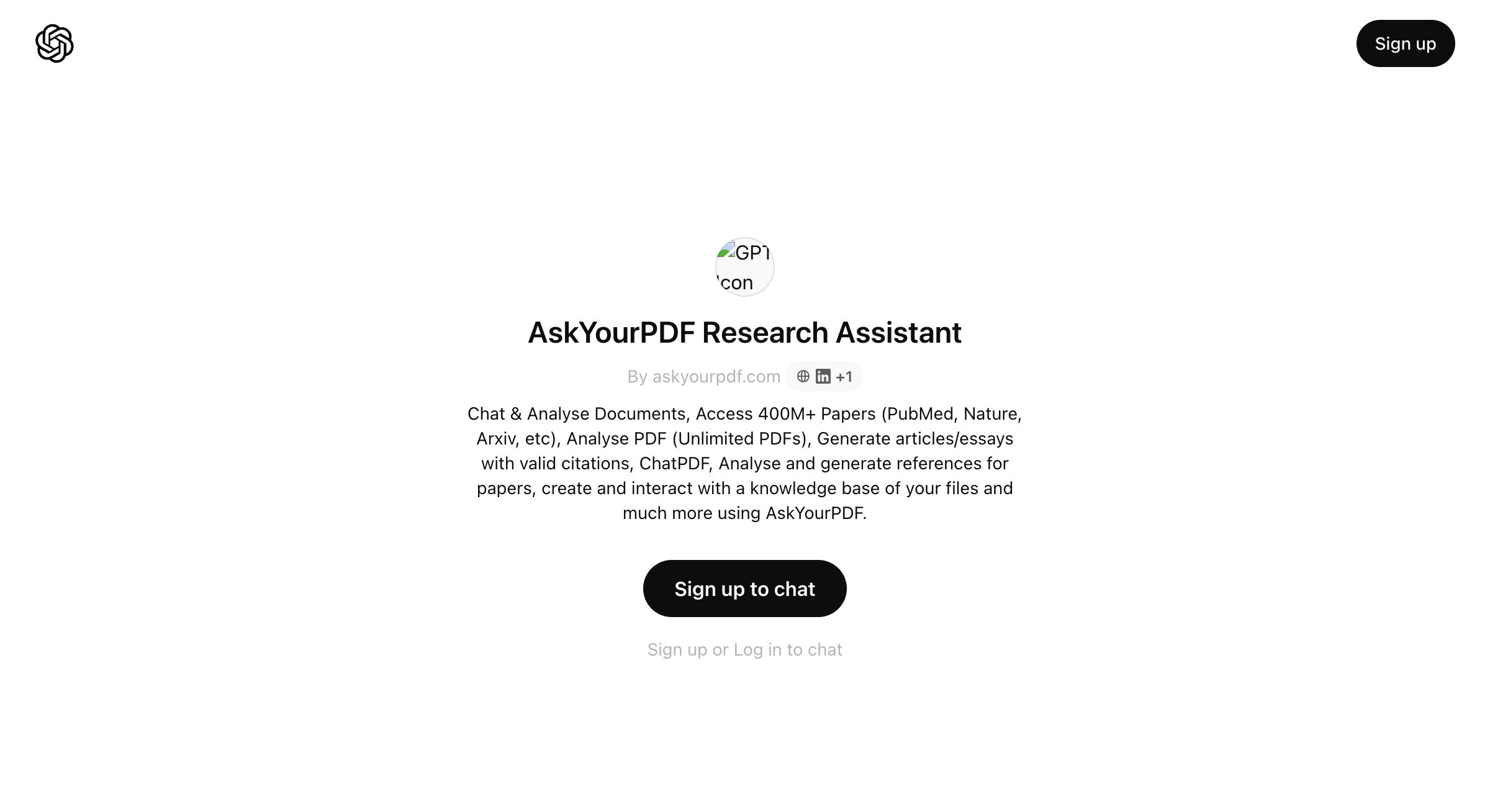 AskYourPDF Research Assistant Thumbnail
