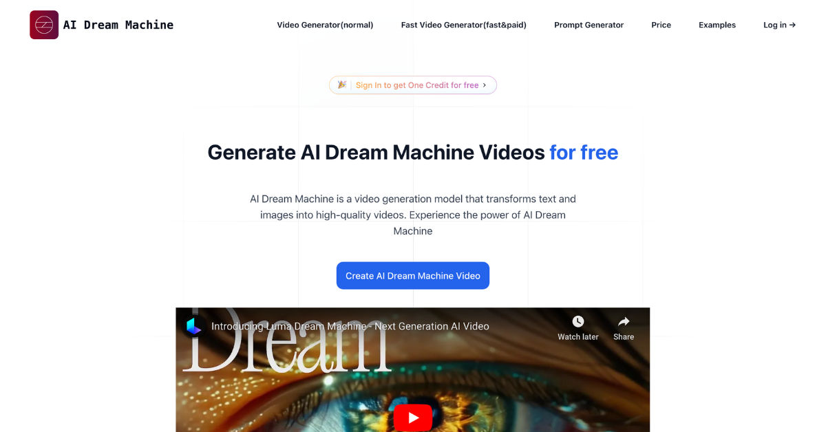 AI Dream Machine