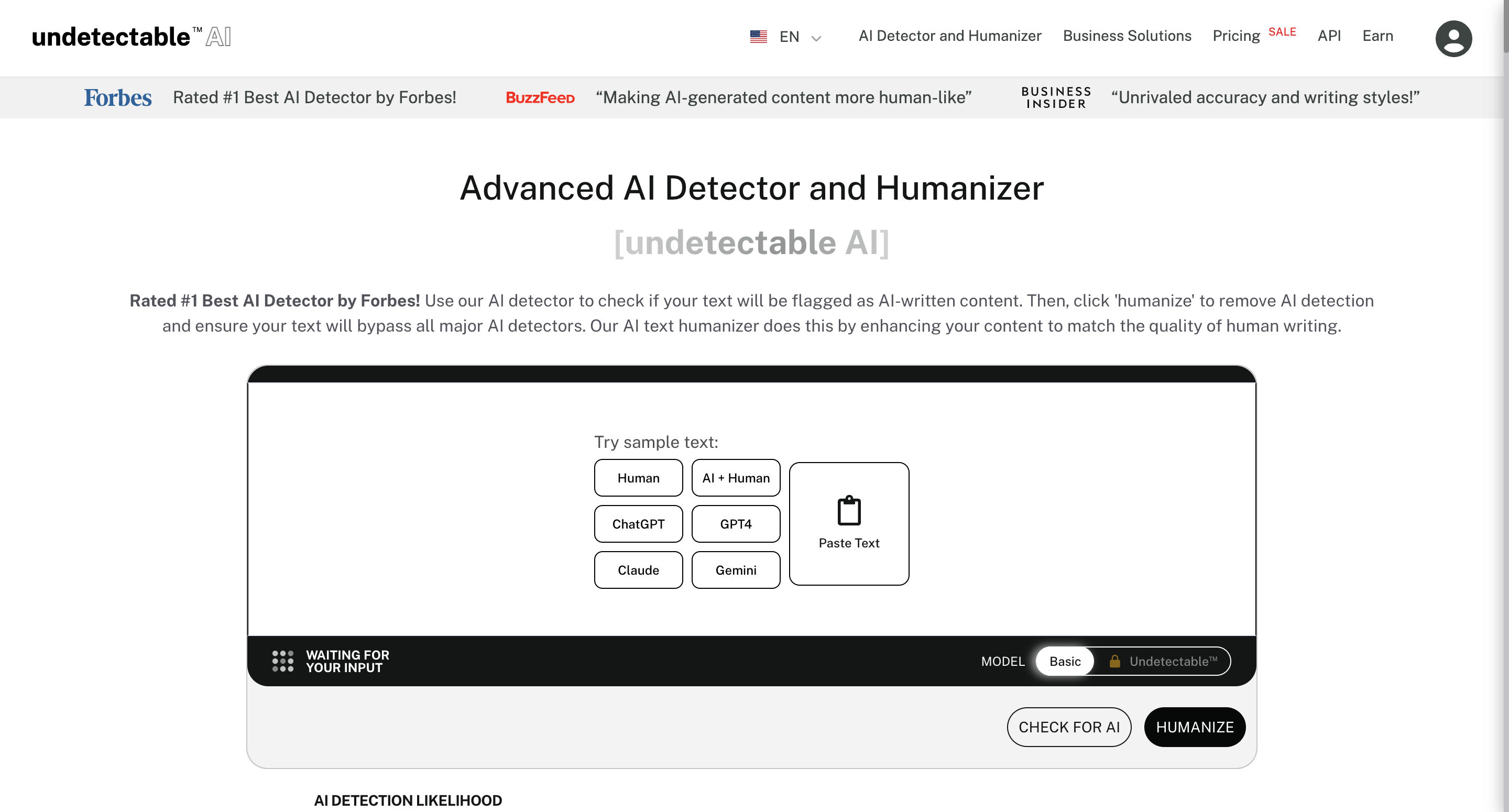 Undetectable AI