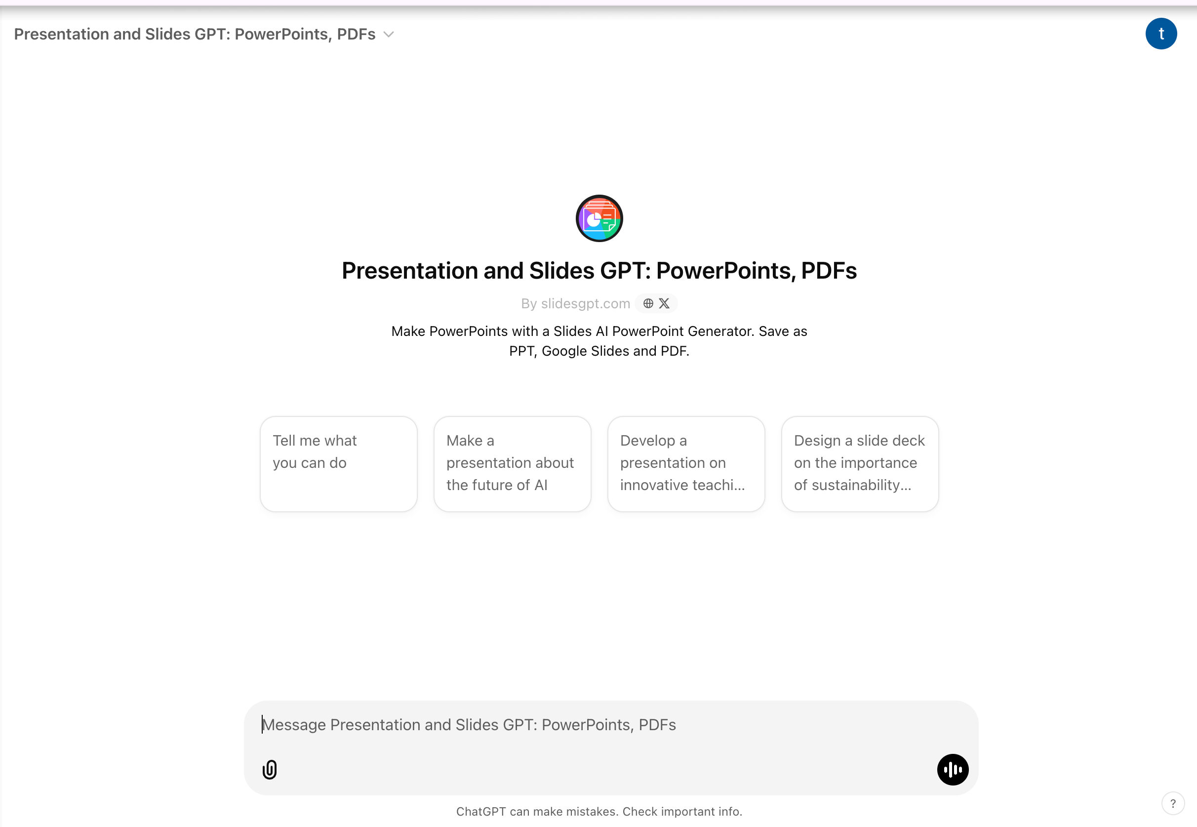 Presentations and Slides GPT