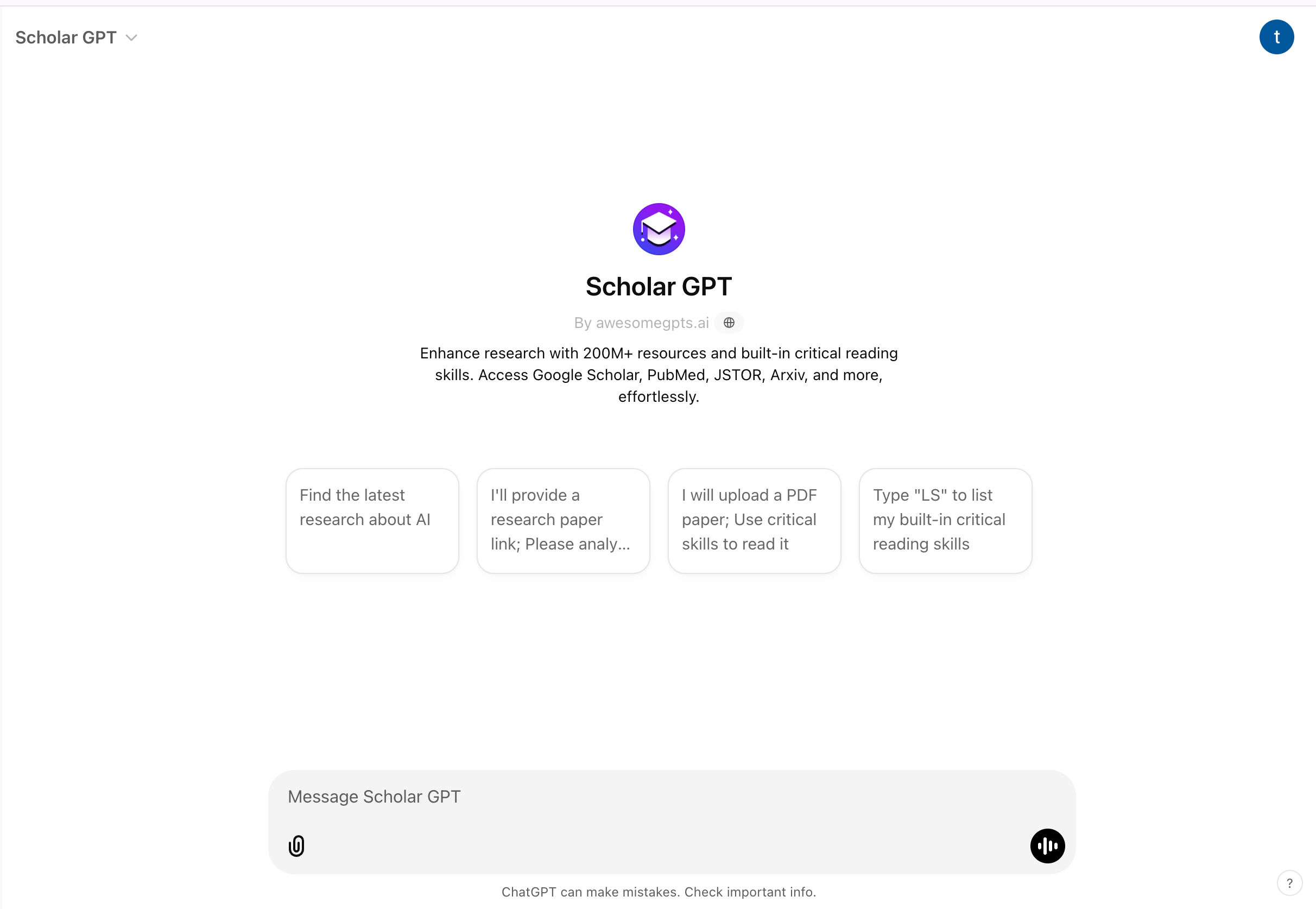 ScholarGPT