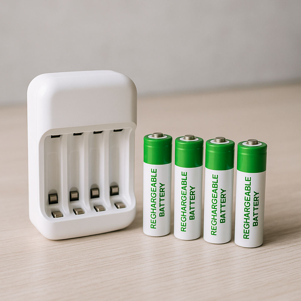 Try rechargeable batteries for your electronics 