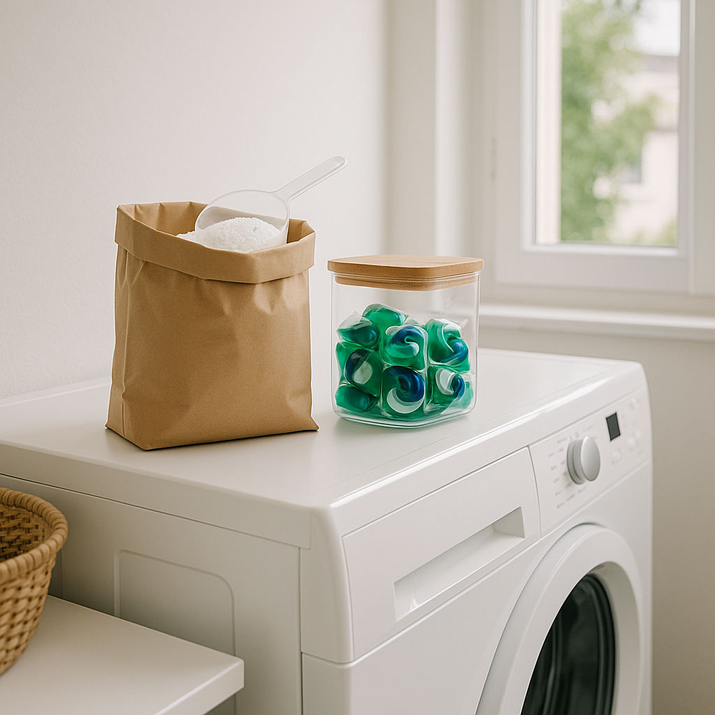 Try a powder or pod based laundry detergent