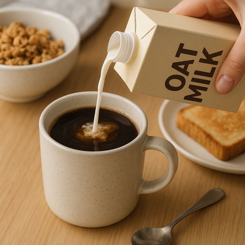 Try oat milk in coffee instead of half & half