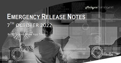 Emergency Release Notes, 7th Oct 2022