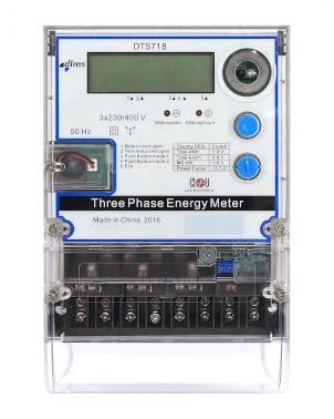 Medidor de energía trifásico DTS718