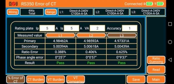 RS350 CT Error