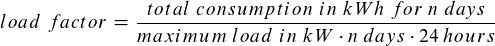 Load Factor Calculation