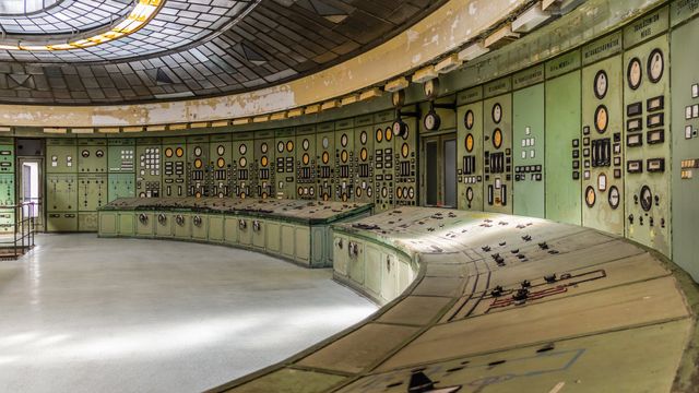 Historical Control Console Of A Power Plant