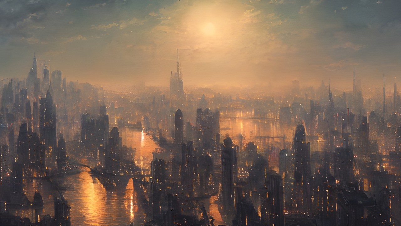 City Of Dale, Erebor, Without Electricity (credit Clou Ai)