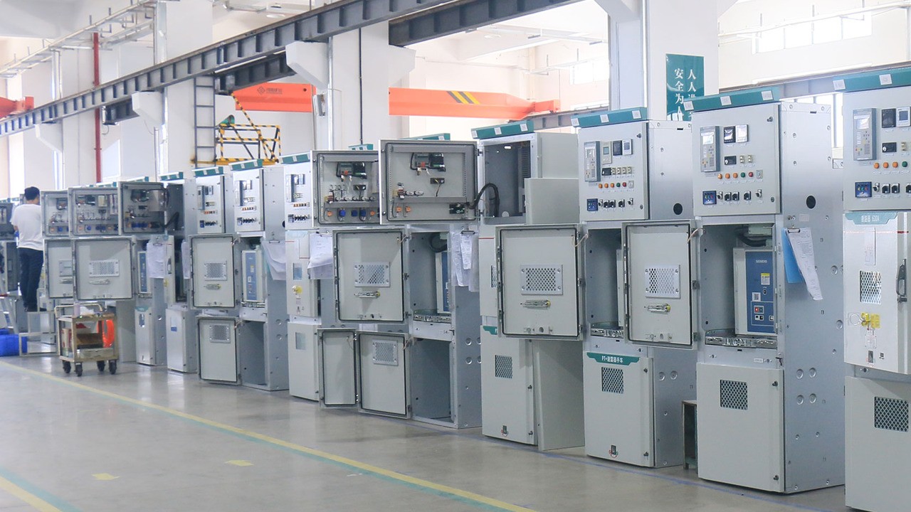 Switchgear components in customized configurations being produced at the CLOU manufacturing site in Shunde