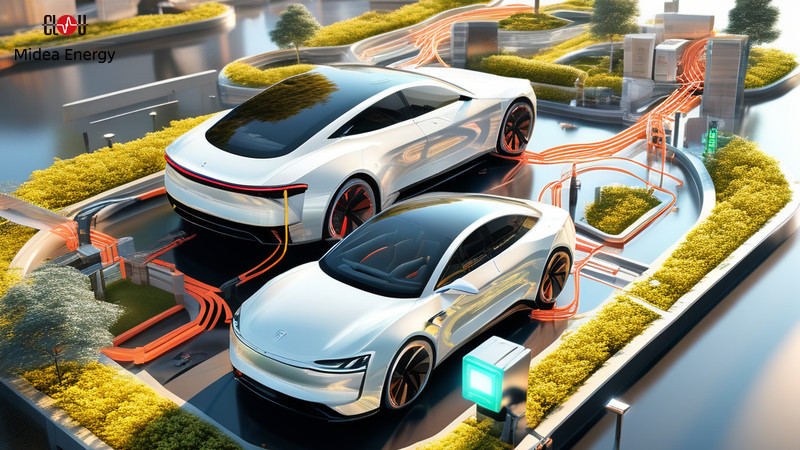 Power in Harmony - The Future of Driving and Energy Sharing with V2G Technology (symbol image, credit CLOU)