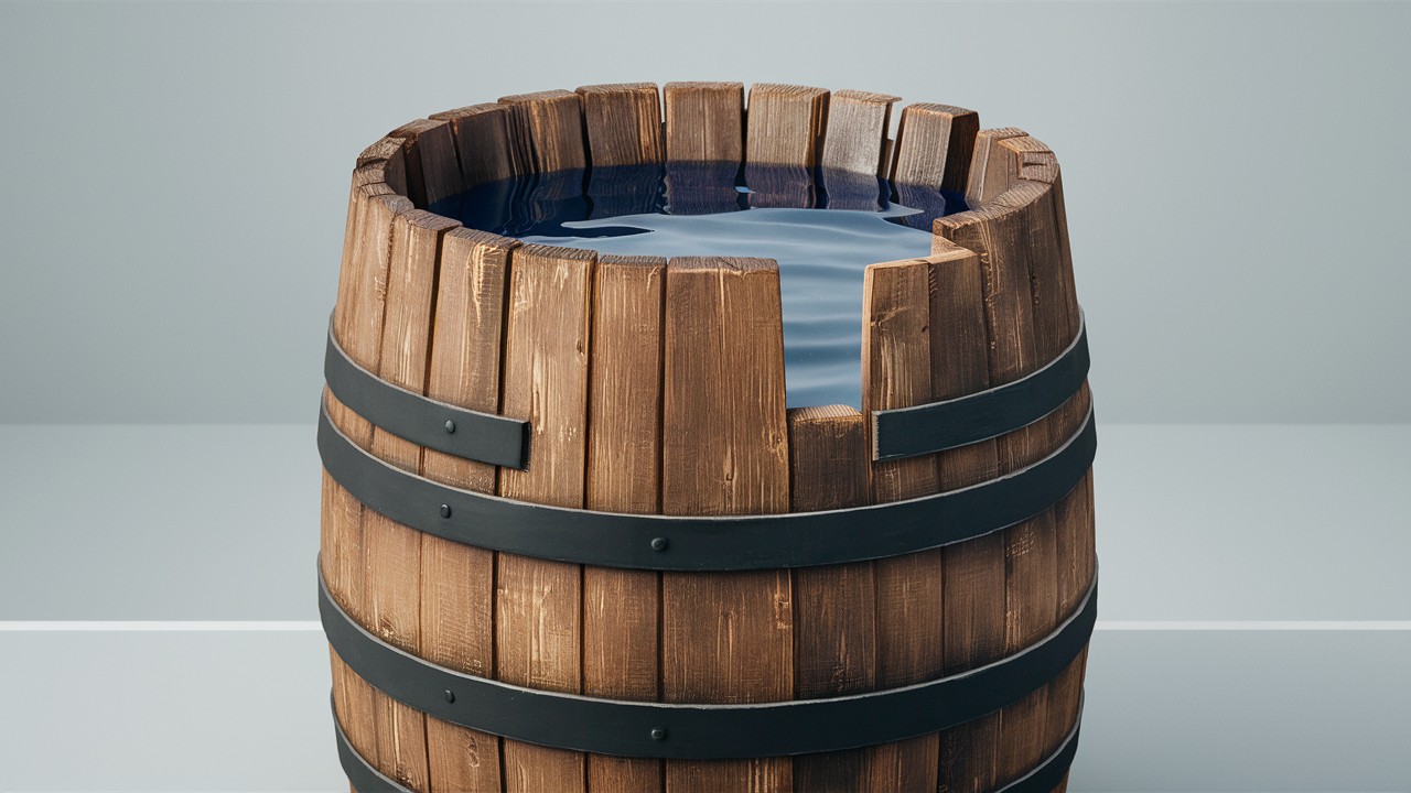 The Wooden Barrel Effect Just like a barrel can only hold as much water as its shortest stave allows, an energy storage system is limited by its weakest component