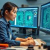 An engineer immersed in the art of PCB design, harnessing technology and expertise to tackle the complexities of parasitic capacitance and optimise circuit performance