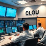 Engineers oversee seamless smart meter integration from a control room