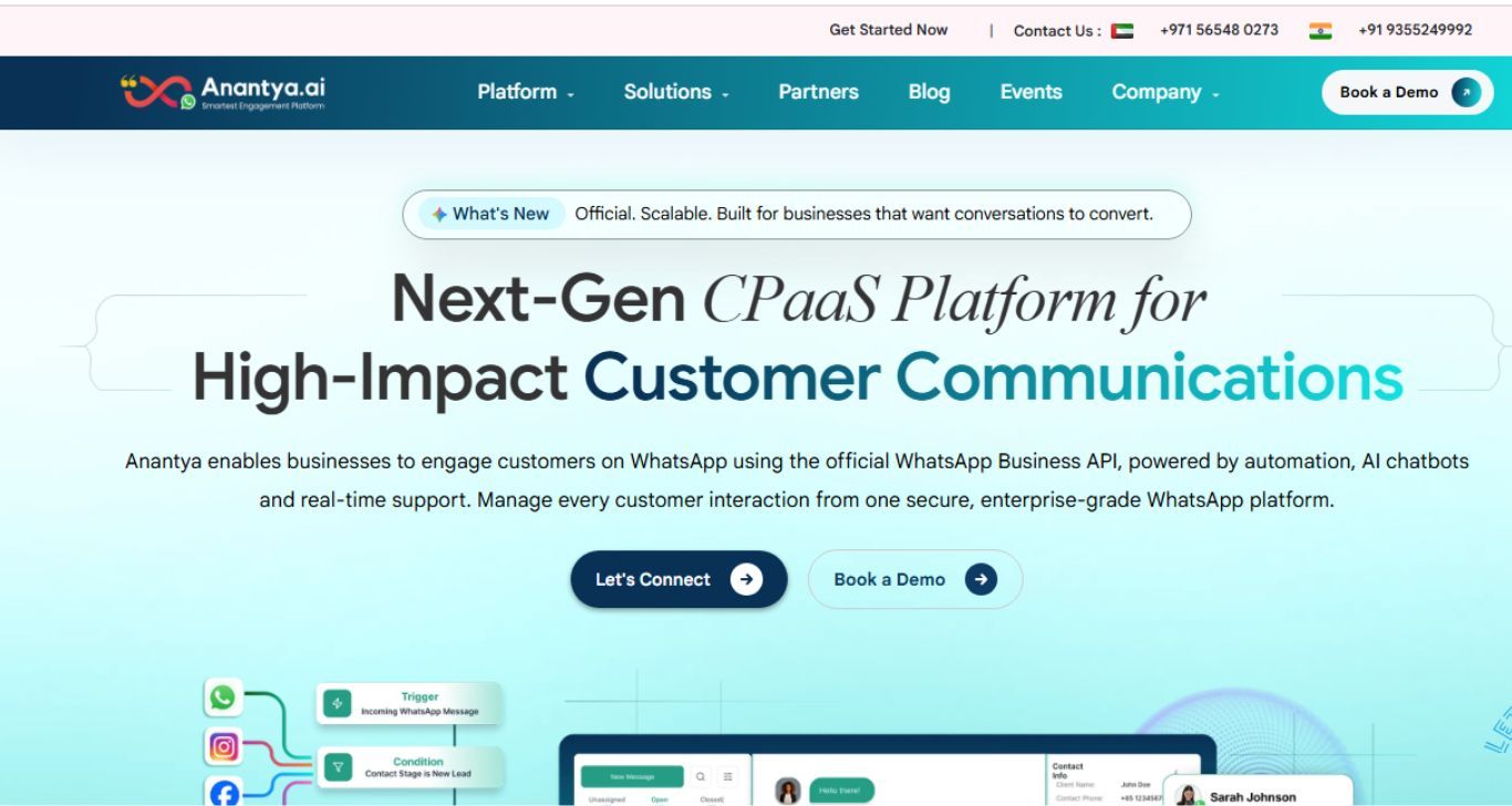 WhatsApp Business Solutions Provider anantya ai