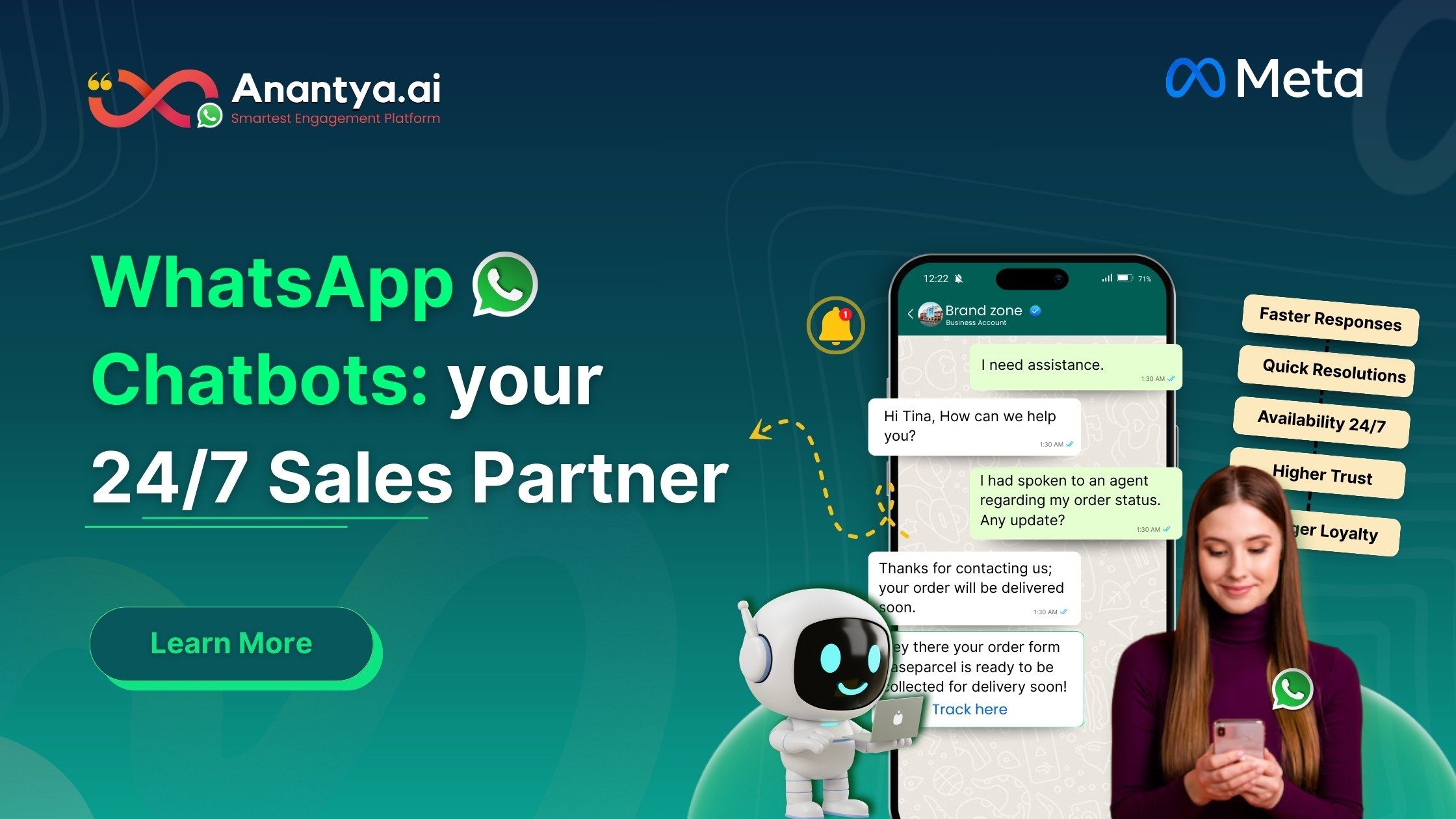 WhatsApp chatbots 24/7 sales partner
