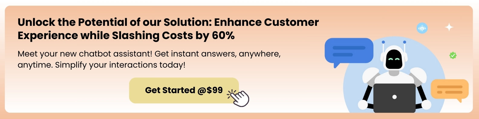 Call to action on the home page