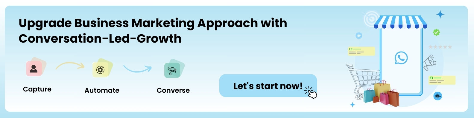 Call to action on the home page
