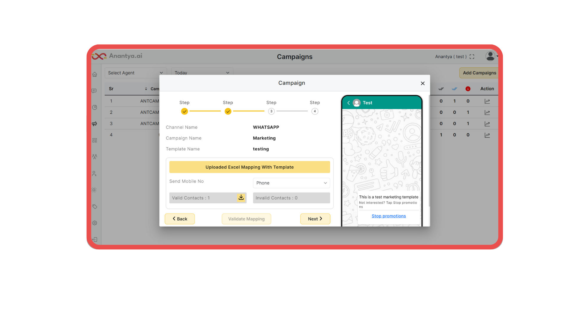 Validate and Review Contacts