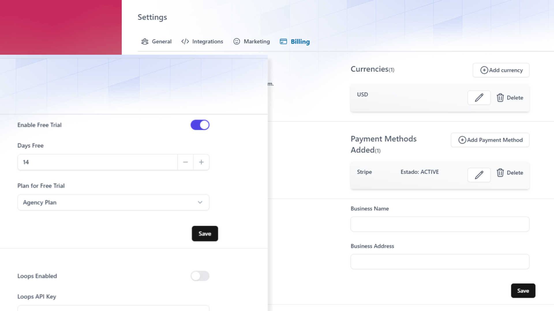 Saas User Profile