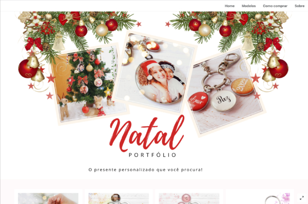 catálogo site canva de natal