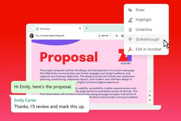 Adobe brings Acrobat integration directly to WhatsApp Web