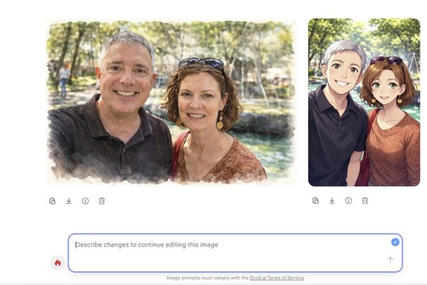 DuckDuckGo Adds Photo Editing to Duck.ai