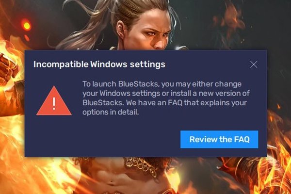 How to Fix BlueStacks Incompatible Windows Settings Error