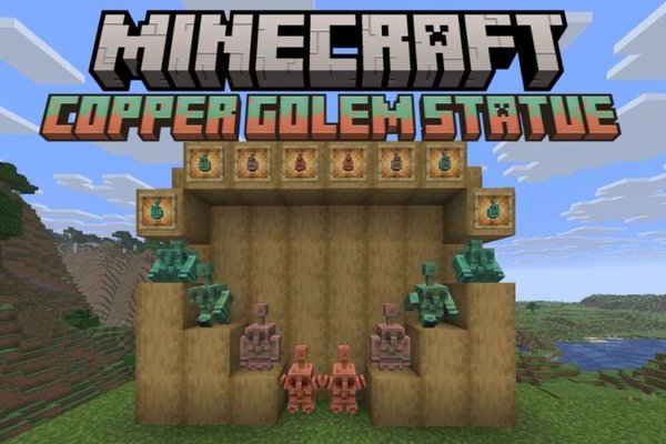 Minecraft Copper Golem Statue Guide: How to Get, Oxidation, and Redstone