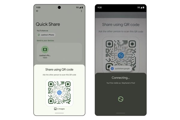 Google Quick Share widely rolling out QR code sharing
