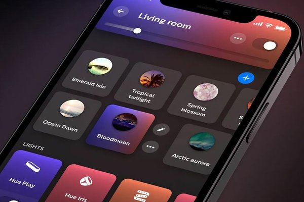Philips Hue app now uses AR to preview how a smart lamp will light up a room