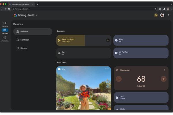 Google Home for web rolls out smart device controls