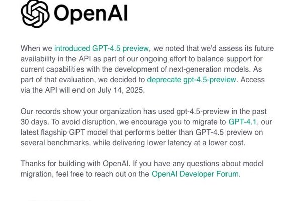 OpenAIs GPT-4.5 Sunset Sends Shockwaves: Developers Face API Overhaul