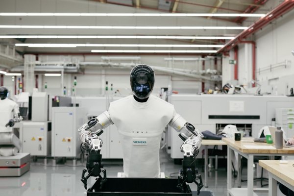 A humanoid robot passed an eight-hour factory shift at Siemens Erlangen plant