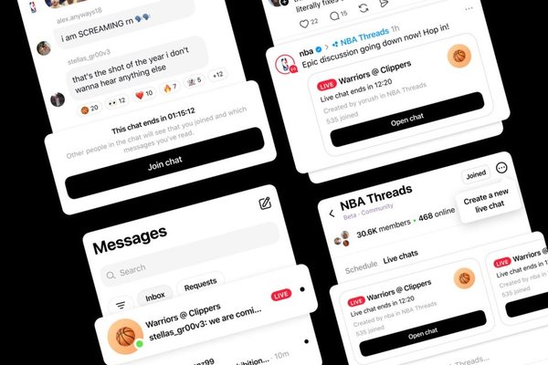Threads adds translation to Live Chats and expands chat creation to more users