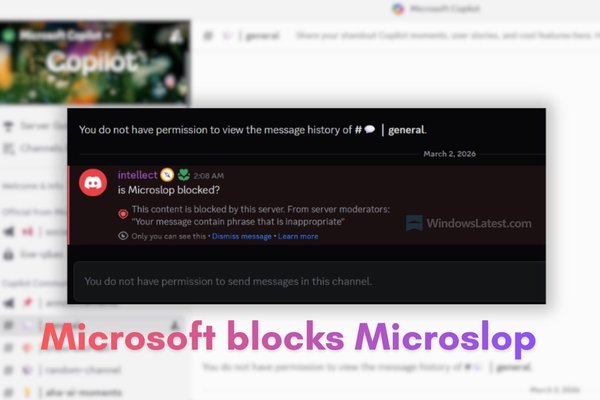Microsoft gets tired of Microslop, bans the word on its Discord, then locks the server after backlash