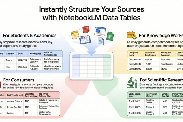 NotebookLM now uses Gemini 3, adds new Data Tables output